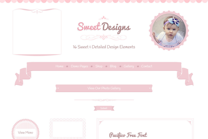 sweet-designs-web-elements-psd