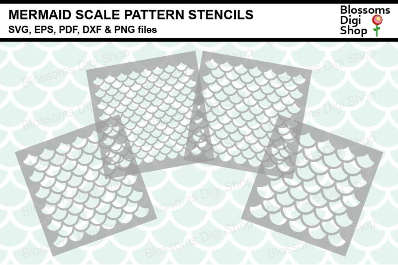 mermaid-scale-pattern-stencils-svg-eps-pdf-dxf-amp-png-files