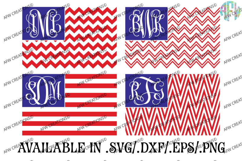 USA American Flag - SVG, DXF, EPS Cut Files By AFW Designs