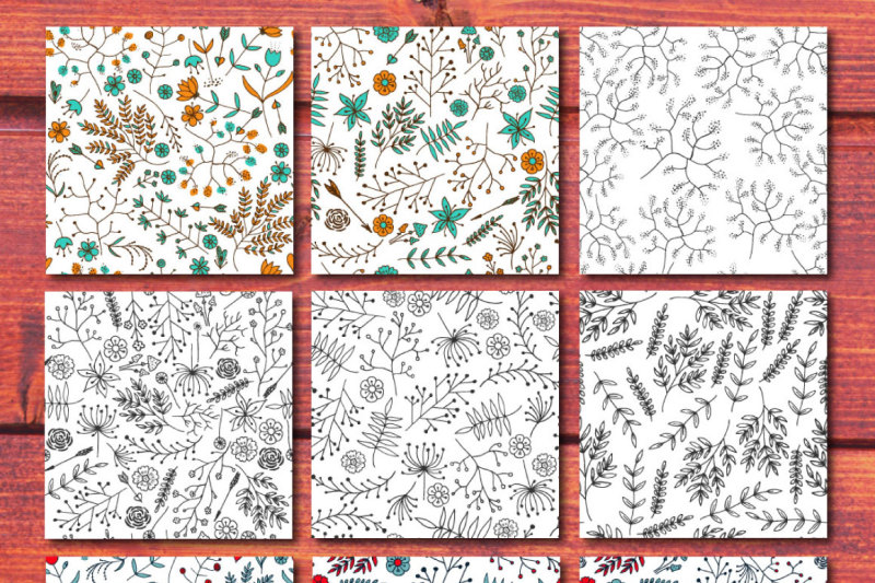 vector-floral-branches-and-patterns