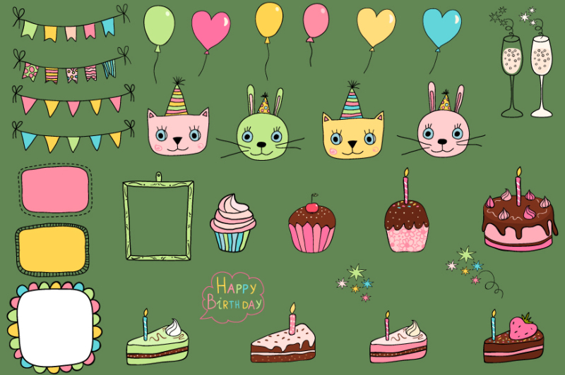 cute-birthday-clipart-set-birthday-party-clip-art-bunting-balloon-cake-cupcake-cat-bunny