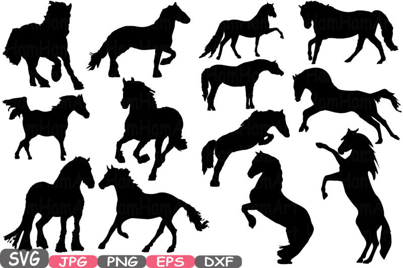 Download Wild Horses Mascot Woodland Monogram Horse Designs Silhouette SVG file Cutting files stickers ...