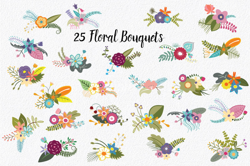 fresh-bouquets-clip-art-25-floral-bouquets