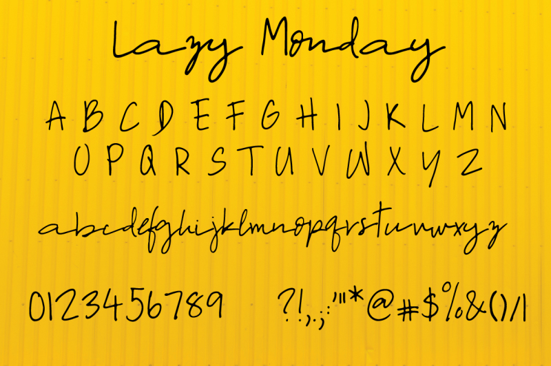 lazy-monday-script-font