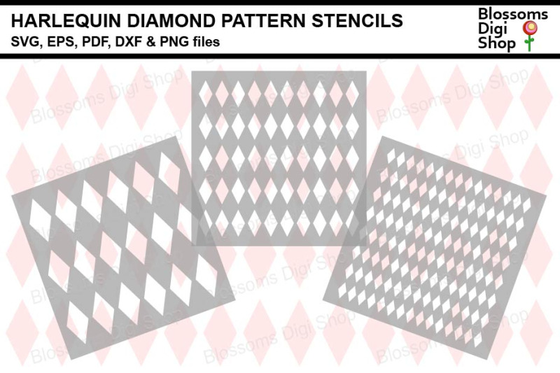 harlequin-diamond-pattern-stencils-svg-eps-pdf-dxf-amp-png-files