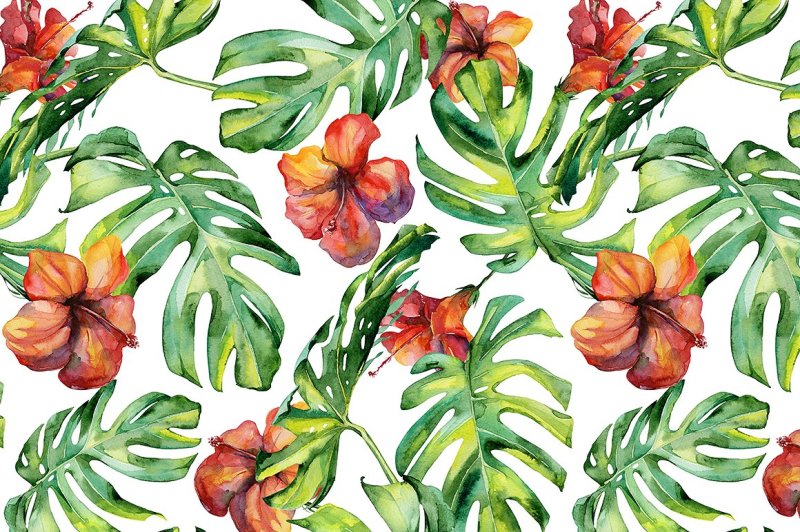 watercolor-set-of-tropical-patterns