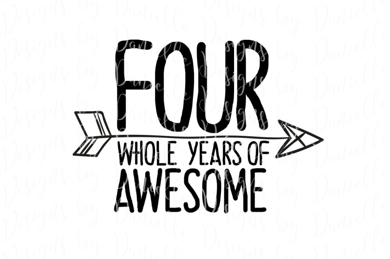 four-whole-years-of-awesome-svg-cutting-file