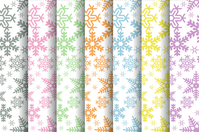 vector-christmas-snowflake-paper-set-seamless-pattern
