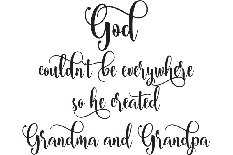 Download God Couldn't be Everywhere so He Created Grandma and Grandpa SVG By Cinnamon&Lime ...
