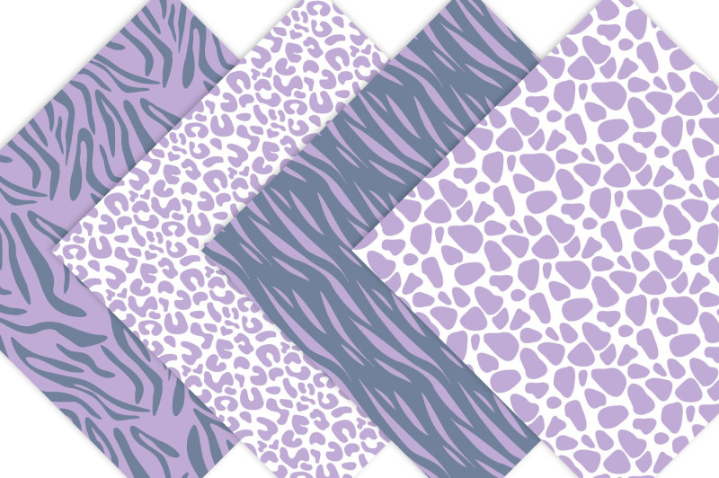 grey-and-lavender-safari-digital-paper