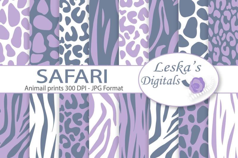 grey-and-lavender-safari-digital-paper