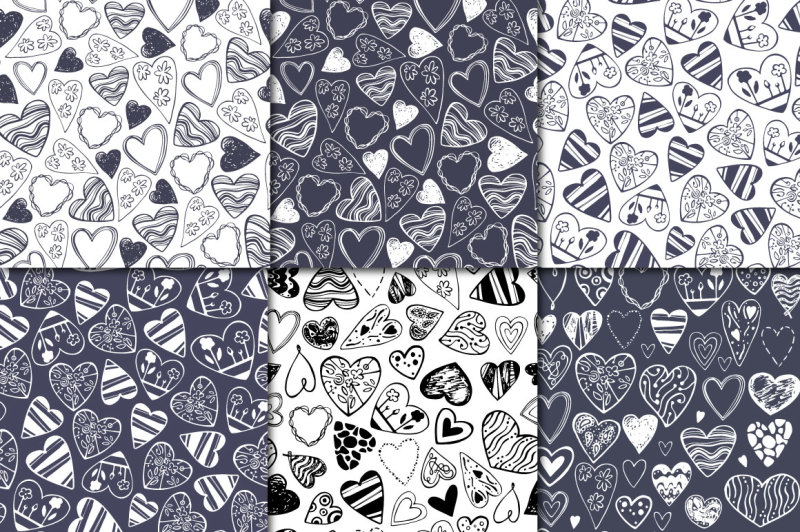 vector-hearts-patterns