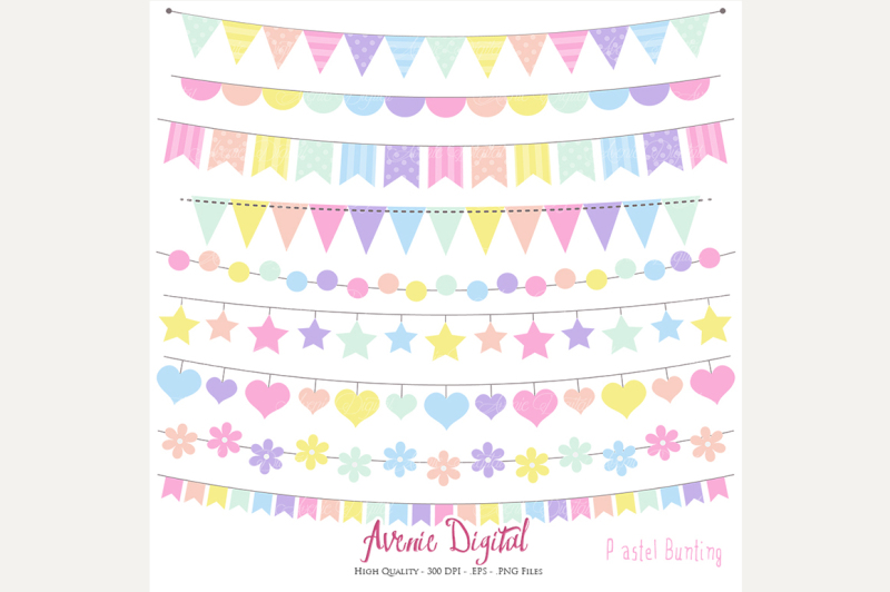 pastel-rainbow-bunting-banners