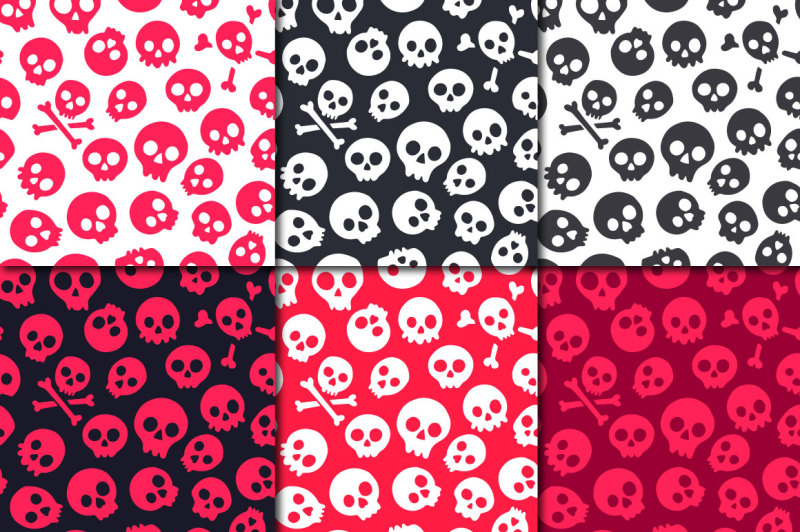 vector-skulls-patterns