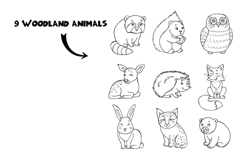 woodland-vector-animals-patterns