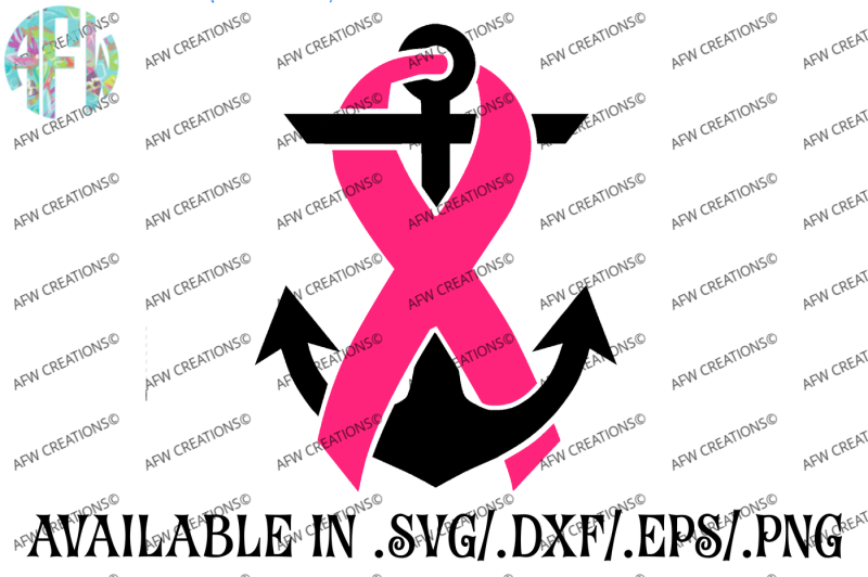 awareness-anchor-svg-dxf-eps-cut-files