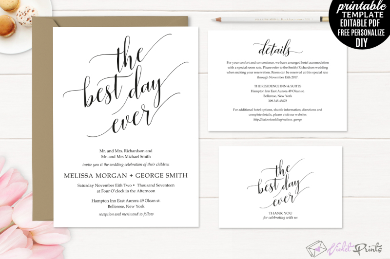 classic-wedding-invitation-set-template-the-best-day-ever