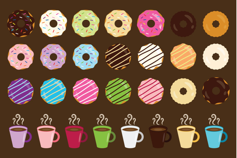 donuts-amp-coffee-clip-art-set