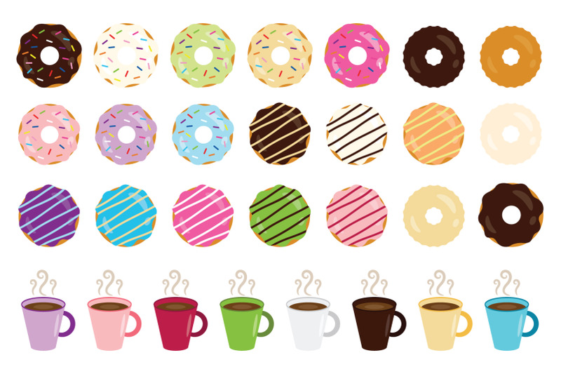 donuts-amp-coffee-clip-art-set