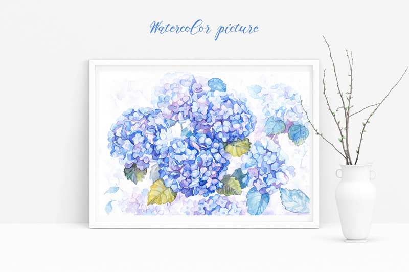 hydrangea-watercolor-flowers