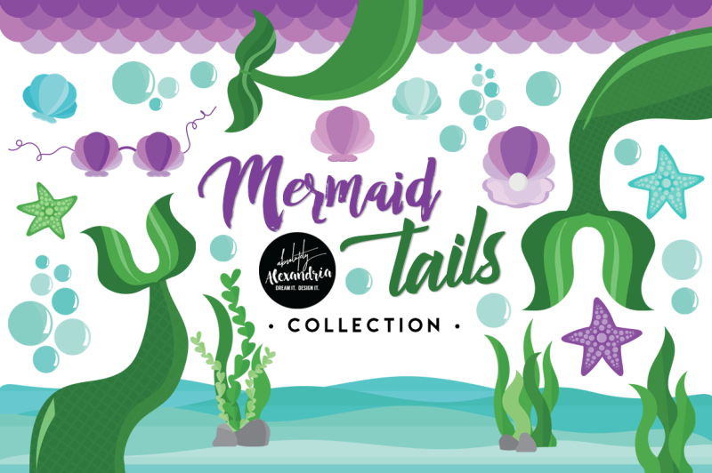 mermaid-tails-graphics-and-patterns-bundle