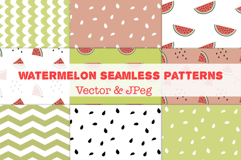 watermelon-seamless-vector-patterns