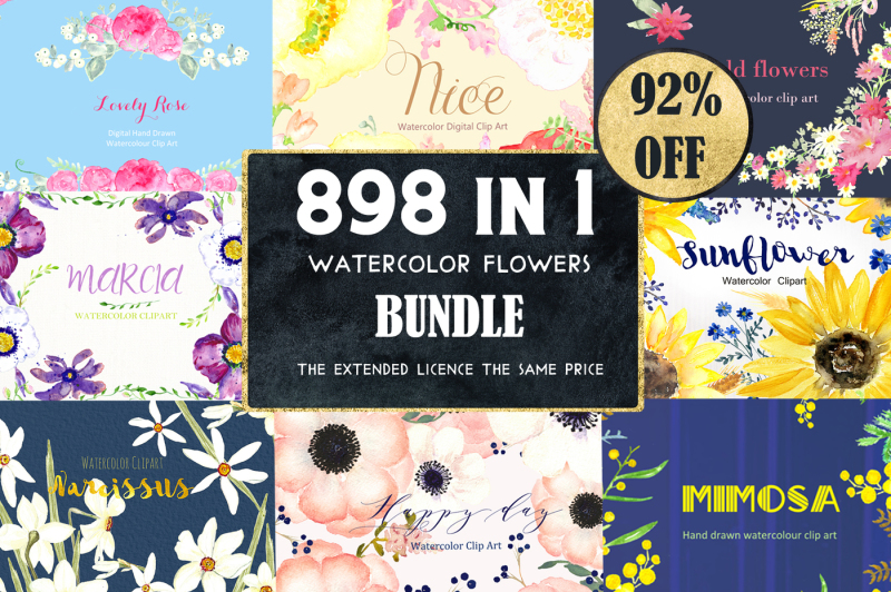 92-percent-off-watercolor-flowers-bundle