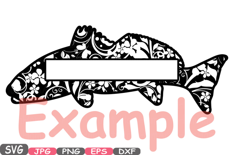 Download Split & Circle Fish Monogram SVG Silhouette Cutting Files Fishing SVG bundle vinyl Pike ocean ...