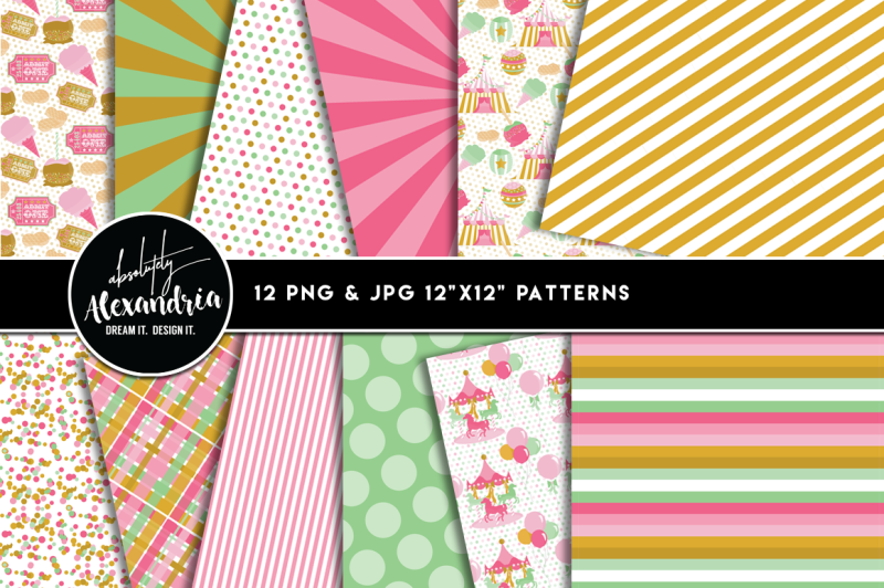 carousel-carnival-graphics-and-patterns-bundle