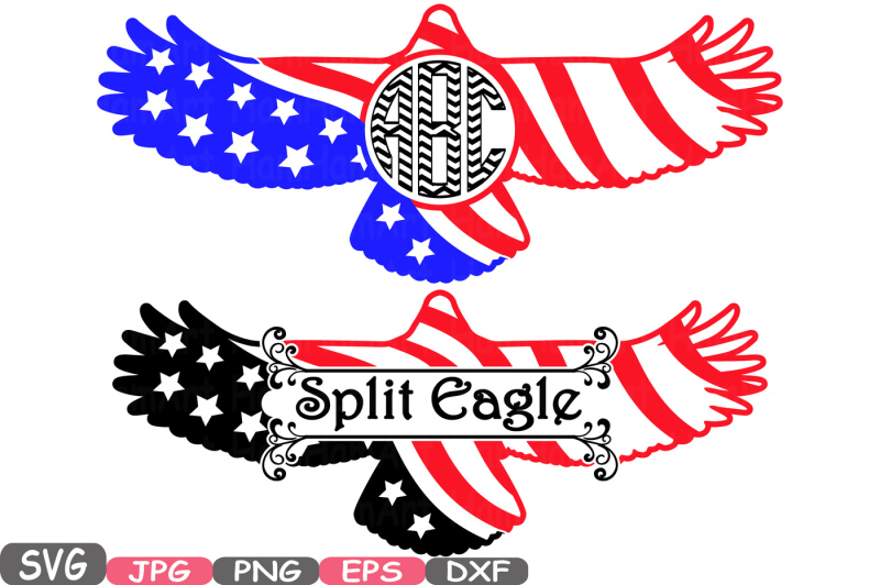 American Chevron flag Split & circle frame svg Eagle USA ...