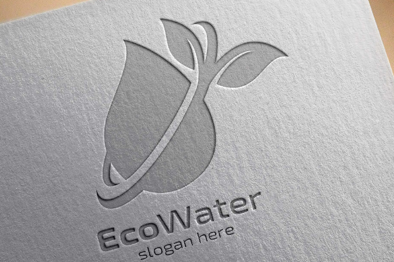 water-drop-ecology-logo-template