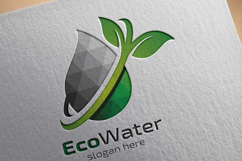 water-drop-ecology-logo-template