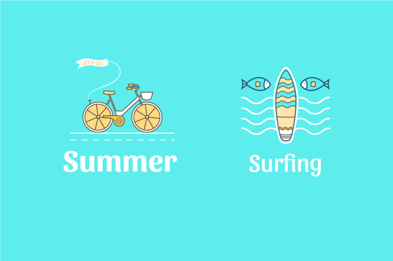 summer-illustrations-and-line-icons