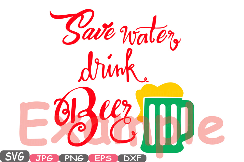 Download Save Water drink Beer Silhouette SVG Cutting Files Digital ...