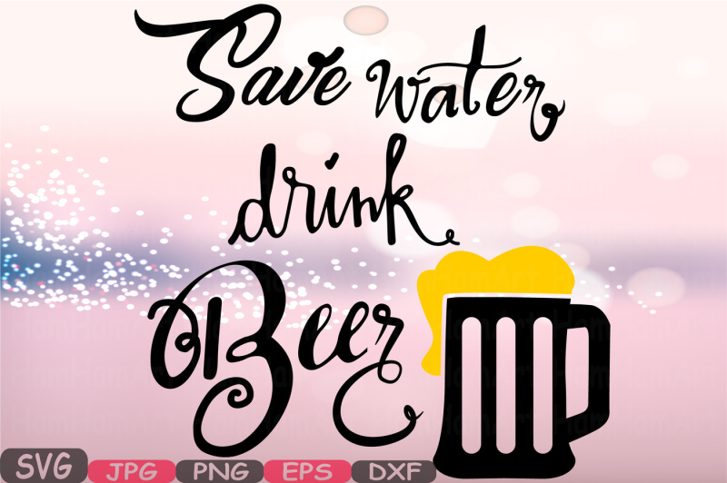 Download Save Water drink Beer Silhouette SVG Cutting Files Digital ...