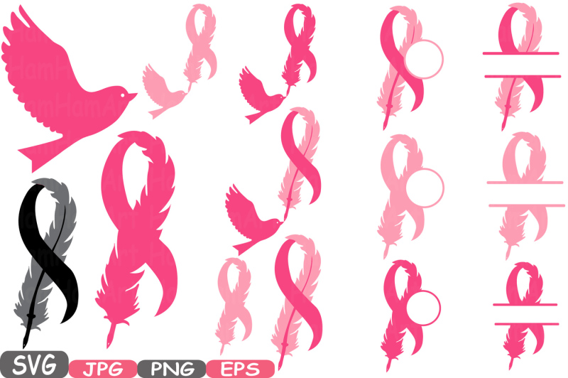 breast-cancer-birds-feathers-svg-cricut-silhouette-swirl-props-cutting-files-awareness-circle-split-survivor-clipart-digital-vinyl-516s