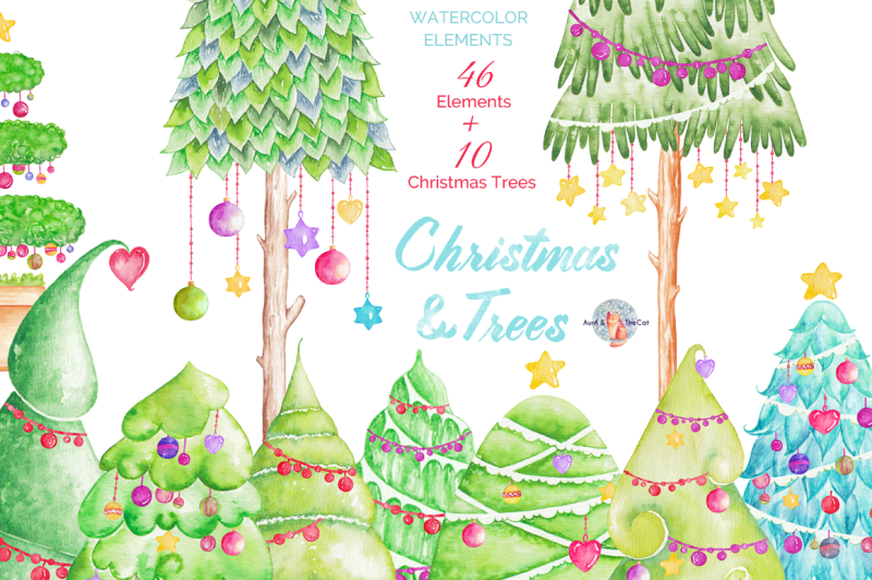 christmas-and-trees-watercolor-clipart