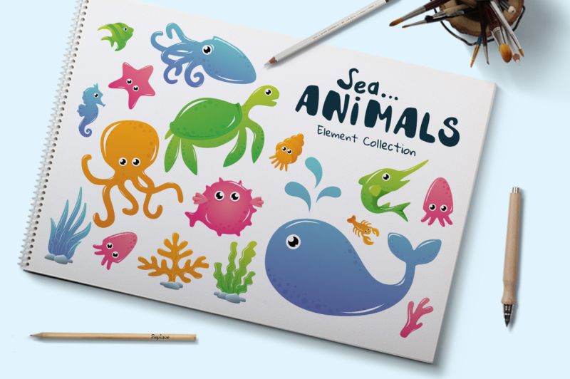 sea-animals-graphic-collection