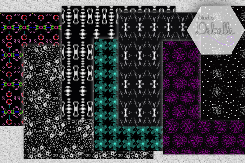 black-fantastic-21-digital-papers-seamless-patterns