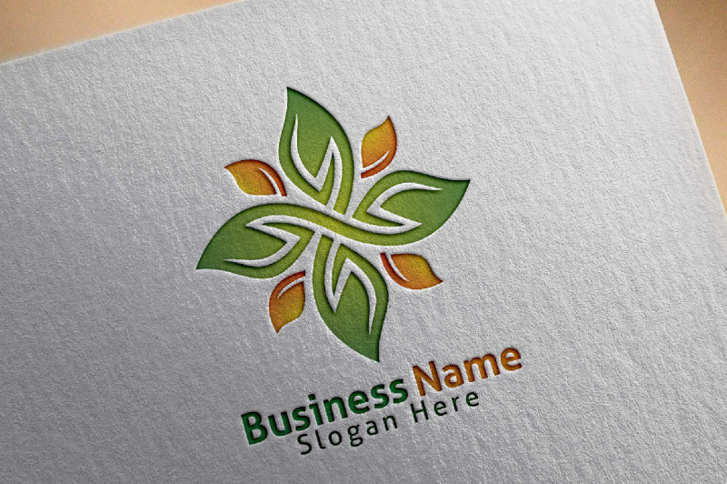 green-leaf-ecology-yoga-logo-template