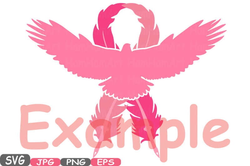 eagle-flower-breast-cancer-birds-feathers-svg-cricut-silhouette-swirl-props-cutting-files-awareness-survivor-clipart-digital-vinyl-520s