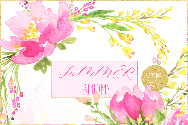 summer-blooms-watercolor-clipart
