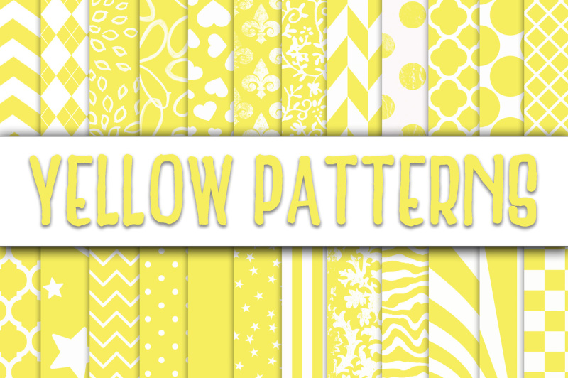 yellow-patterns-digital-paper