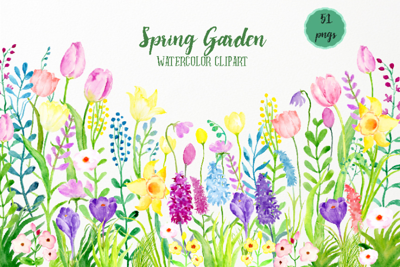 watercolor-clipart-spring-garden