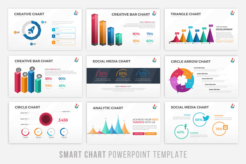Smart Chart Infographic Powerpoint By BrandEarth | TheHungryJPEG