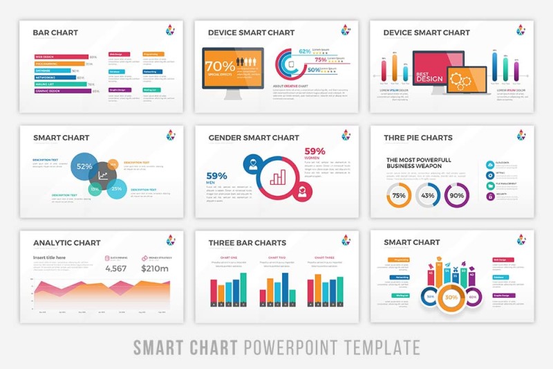 Smart Chart Infographic Powerpoint By BrandEarth | TheHungryJPEG