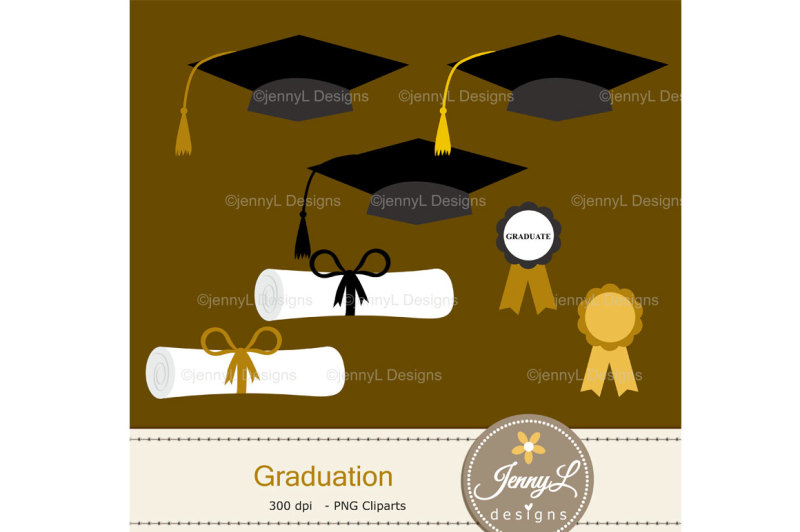 graduation-digital-papers-and-clipart-set