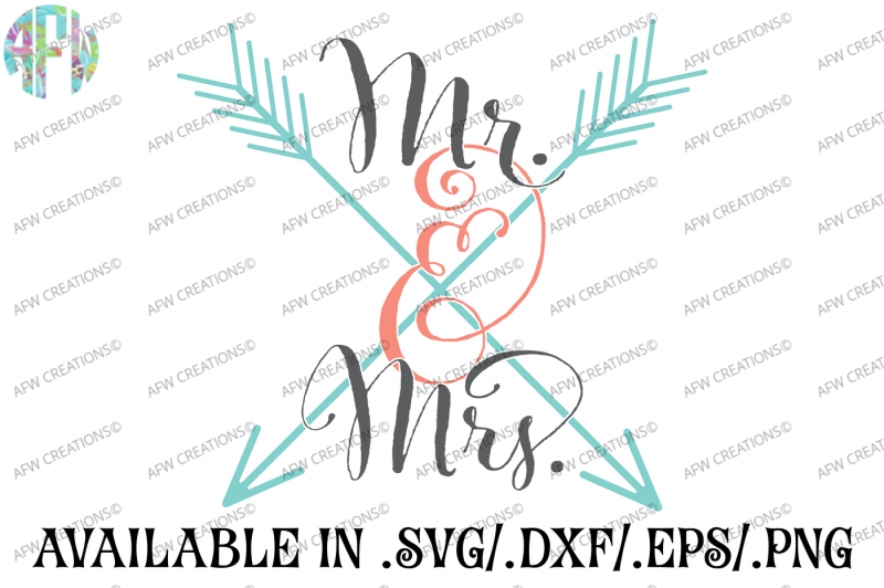 arrow-mr-and-mrs-svg-dxf-eps-cut-files