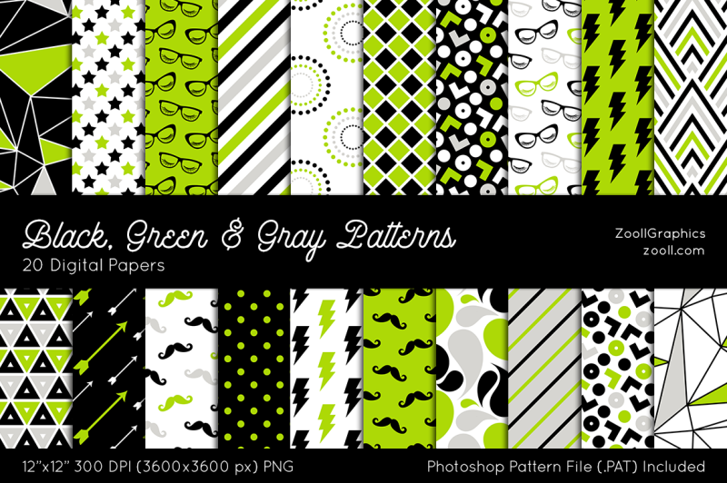 black-green-and-gray-digital-papers
