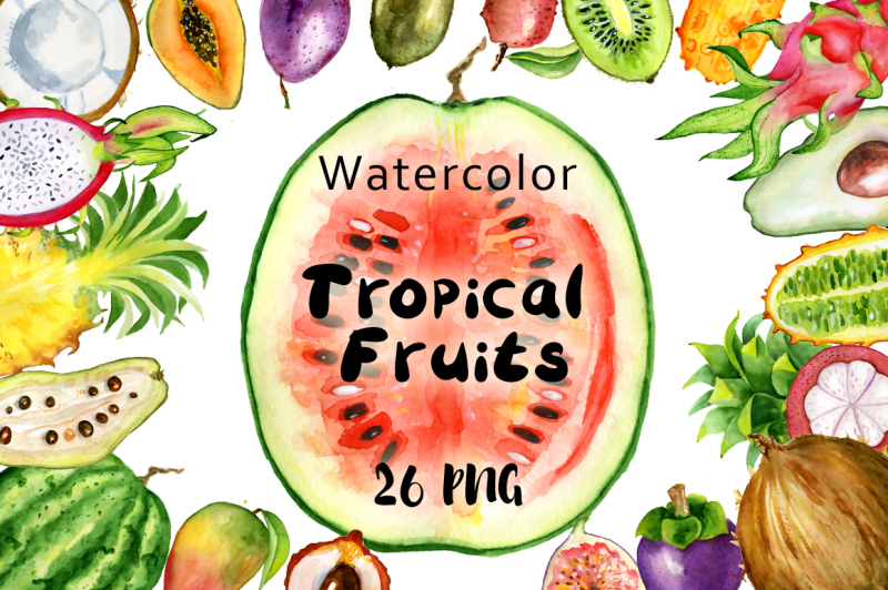 watercolor-tropical-fruits-clipart